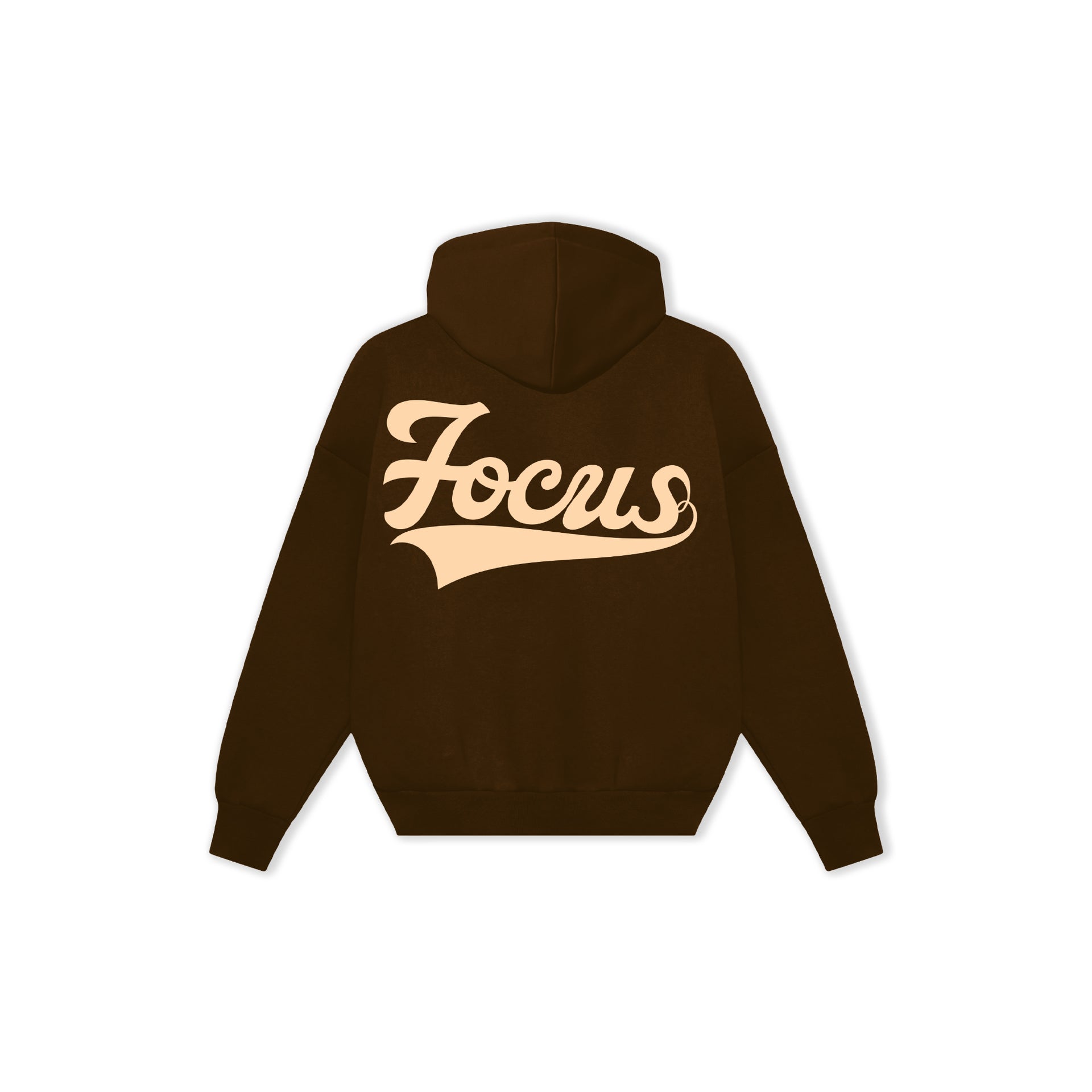 FOCUS ZIP UP HOODIE  [BROWN]